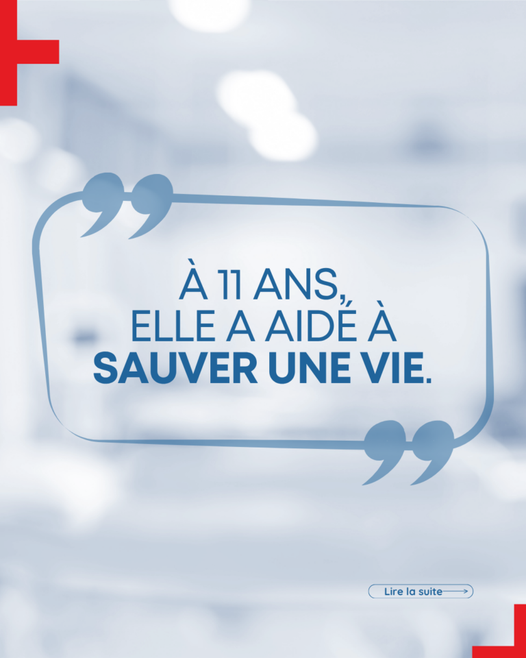 elle a sauvé une vie